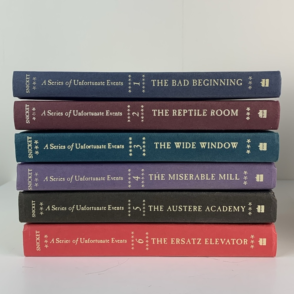 😍6 book written by Lemony Snicket A series of Unfortunate events chapter books